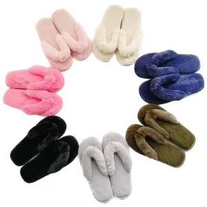 Women’s Winter Fluffy Open Toe for Soft Warm Lightweight Non slip Indoor House Fashion