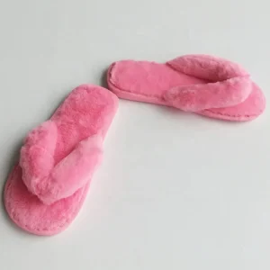 Women’s Winter Furry Slippers Soft Warm Fluffy Fur Indoor Flat Shoes Ladies Flip Flops Home Slides