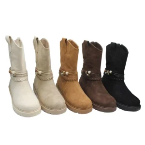 Women’s Winter High Boots with Suede Upper