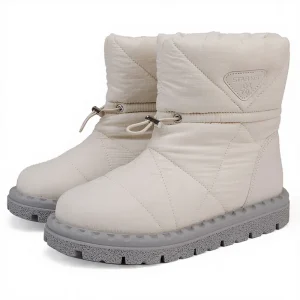 Women’s Winter Snow Boots Warm Thick Artificial Hair Lined Mid Calf Front Laces Non slip Durable