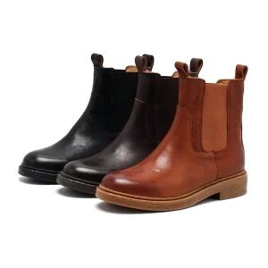Women’s Winter Vintage High Heel Elastic Calf Boots with Rubber Outsole and Lace Up Closure