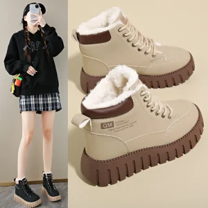 Women’s Winter Warm Boots Padded Lining High Boots Joker Increased Leisure Snow Boots