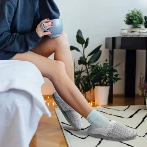 Women’s Winter Warm Cushioned Slippers with Anti Slip TPR Outsole Indoor Outdoor Memory Foam Soft Fur Style Home