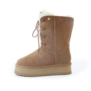 Women’s Winter Warm Fur Integrated Middle Cylinder Two Wear Fairy Calf Length Wear Resistant Non Slip Cold proof Sheepskin Boots