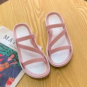 Women’s Z-Strap Slippers Summer Soft Sole Non-slip Indoor Outdoor Seaside Water Friendly Beach Casual Sandals