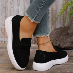 Women’s platform loafers comfortable slip on shoes for everyday casual wear