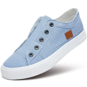 YL 1627 Women’s Slip On Canvas Sneakers Non Slip Casual Shoes for Daily Wear Comfortable Stylish (ODM/OEM)