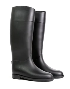 YL 1725 Black Knee high Outdoor Waterproof Non Slip PVC Women’s Rain Boots for Ladies