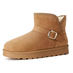 YL 25394 High Quality Fashion Brown Anti-slip Ankle Thermal Women’s Winter Snow Boots for Ladies
