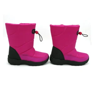YL404 Mid Calf Pink Fashion Waterproof Nylon Thermal Warm Women’s Winter Shoes Snow Boots for Ladies