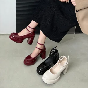 YSJ Y0 White Shoe Women High Heel Shoe Girl Flat Ballerina Shoe Dress Shoe Women’s Formal Shoe Party Shoe Girl Wedding Shoe