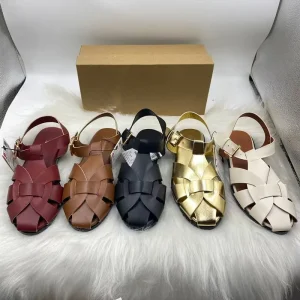 ZA Style Women’s Round Toe Flat Sandals Soft Low Heel Fashion Casual Foreign Trade Shoes