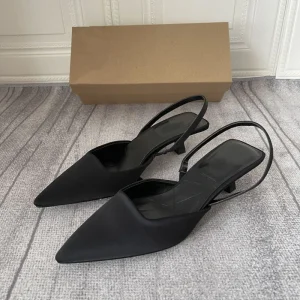 ZA Women’s Stiletto Sandals Pointed Toe Kitten Heels Lightweight Office Formal Dress Shoes for Summer Breathable Sandals