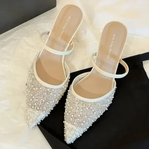 ZAZB Brand Custom Leather High Heels Shoes for Women Luxury Metal Buckle Sandals Wedding Bride Ladies and Chaussures Pour Femmes