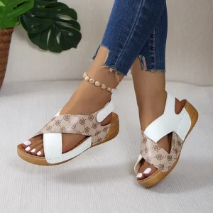 ashionAnd Roman Sandals Womens Summer New Style Platform Thick Bottom Dress Casual Open Toe 231