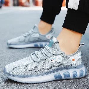 fly knitting summer light weight fashion men sneakers shoe custom sports shoes